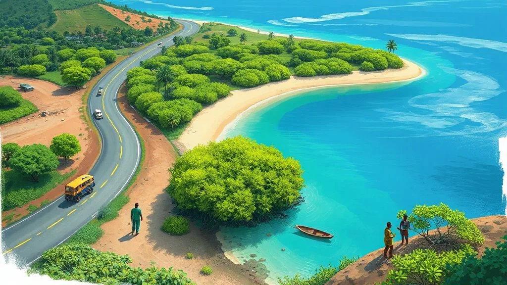Illustration for: Coastal Protection Projects in Nigeria: Adapting to Rising Sea Levels