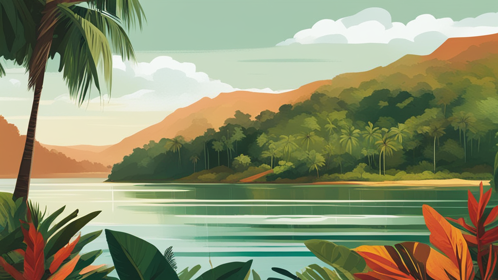 Illustration for: Brokopondo Reservoir and Afobaka Dam: A Geographical Overview