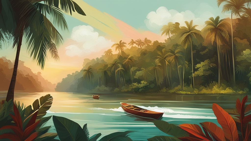 Illustratie bij: De Surinamerivier Verkennen: Van Paramaribo naar het Binnenland