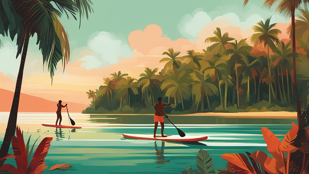 Illustration for: Discover Stand Up Paddleboarding (SUP) Lessons and Rentals in Suriname