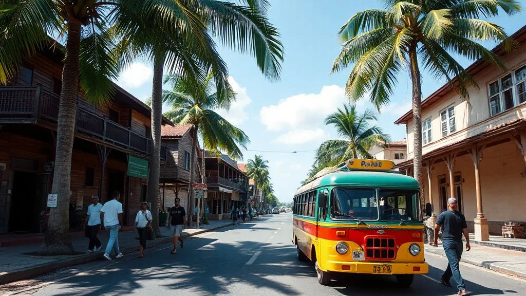 Illustratie bij: Je Verplaatsen in Paramaribo Zonder Auto: Bus, Taxi en Apps