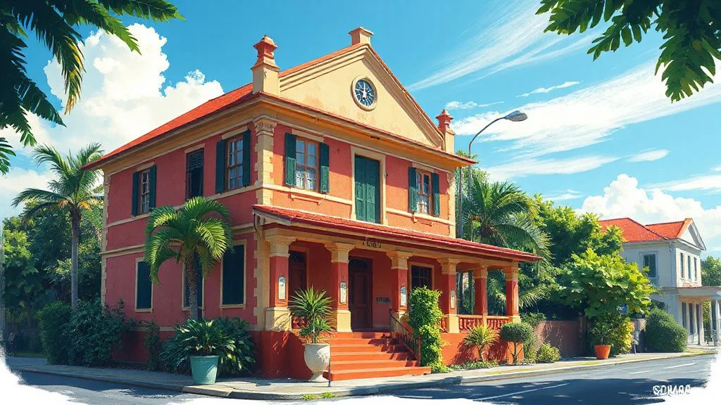Illustration for: Renovating Colonial Homes in Paramaribo's Historic Center
