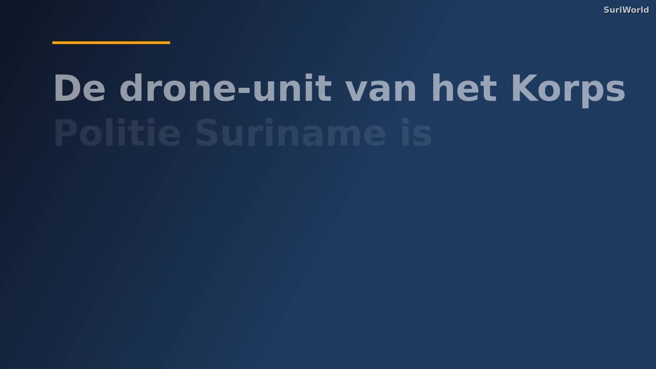 Politie Suriname breidt drone-unit uit