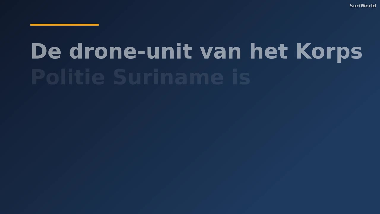 Politie Suriname breidt drone-unit uit